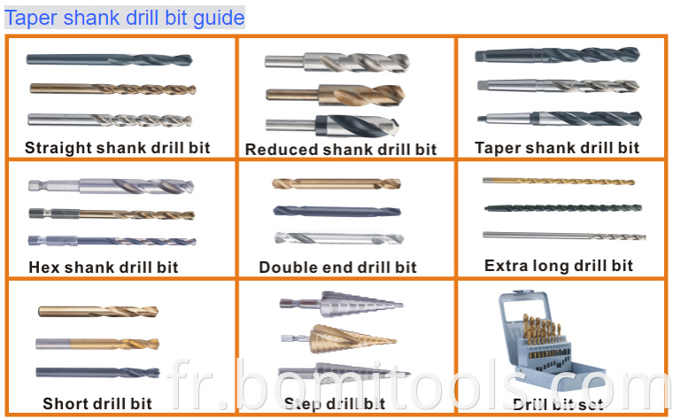 taper shank drill bit